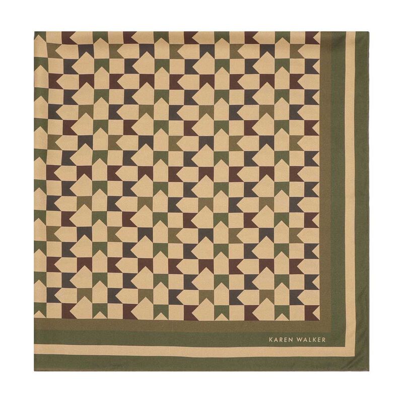 Karen Walker Monogram Large Check Classic Scarf image number 3